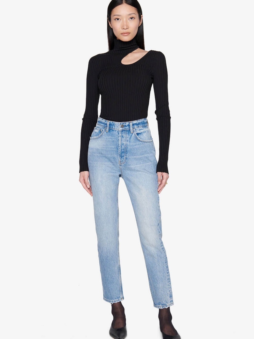 Anine Bing Women’s Sonya Jean Slim Straight Size 27 Rigid Denim Streetwear